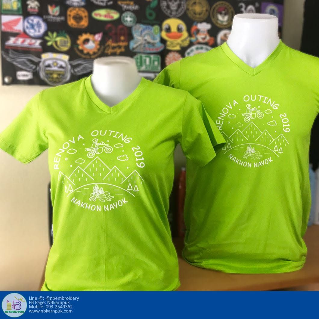 ตัวอย่างงานสกรีนเสื้อยืดตามแบบ
